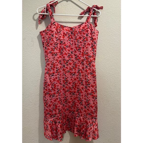 Karina Grimaldi Revolve Poppy Pink Floral Angelica Mini Dress Size 8 - Picture 2 of 5